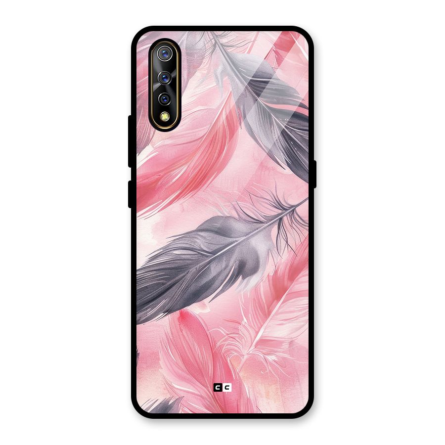 Lovely Feather Glass Back Case for Vivo S1