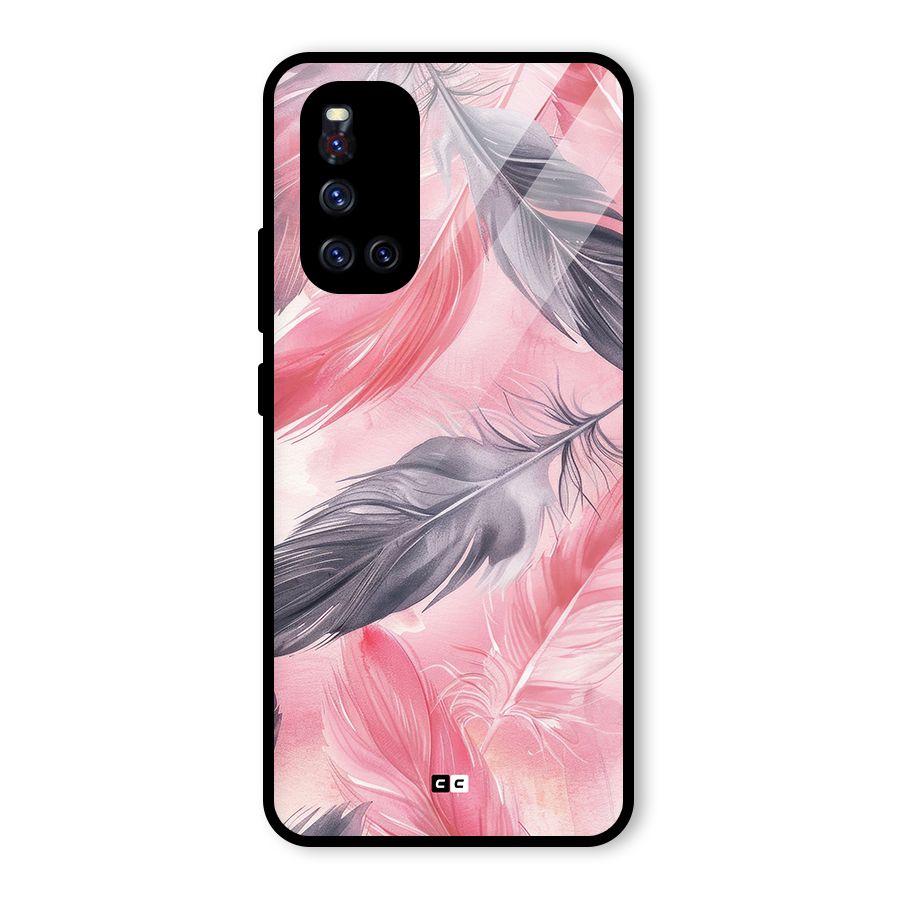 Lovely Feather Glass Back Case for Vivo V19