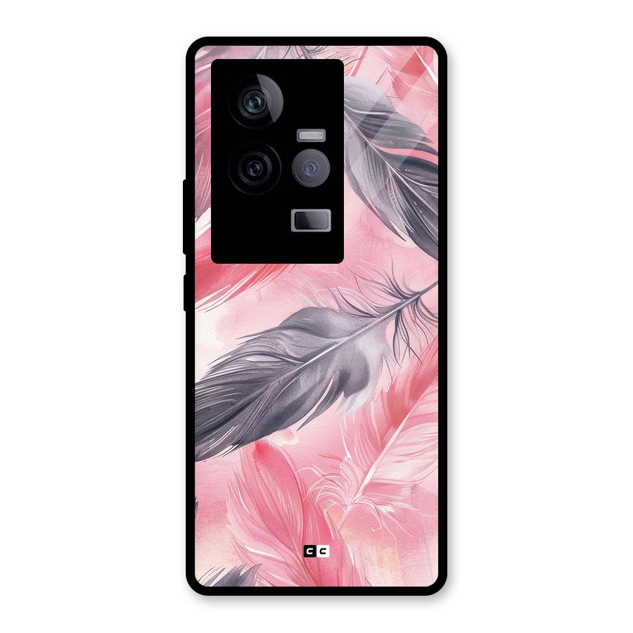 Lovely Feather Glass Back Case for Vivo iQOO 11 5G