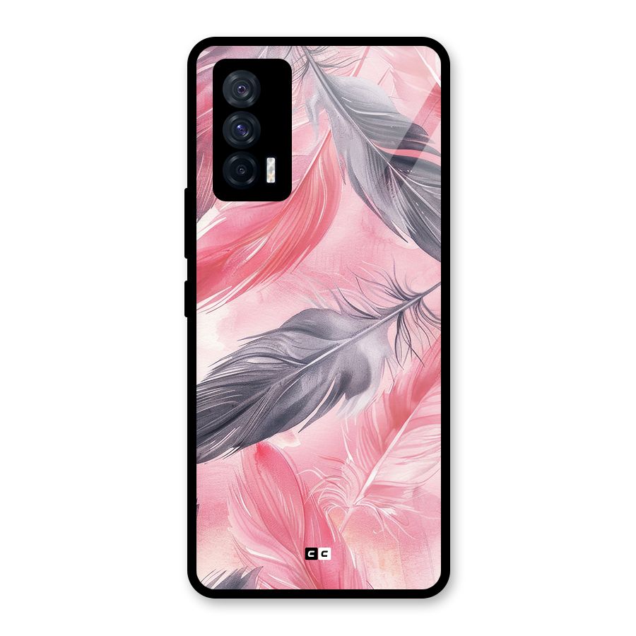 Lovely Feather Glass Back Case for Vivo iQOO 7 5G
