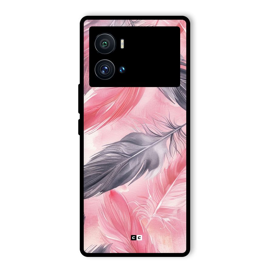 Lovely Feather Glass Back Case for Vivo iQOO 9 Pro