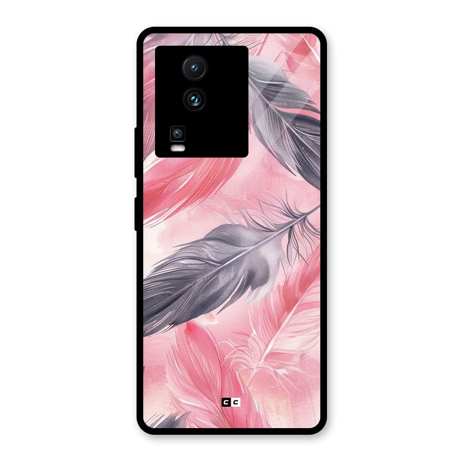 Lovely Feather Glass Back Case for Vivo iQOO Neo 7