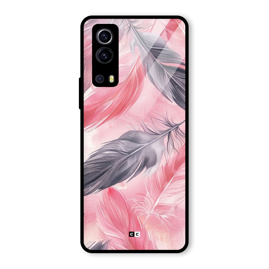 Lovely Feather Glass Back Case for Vivo iQOO Z3