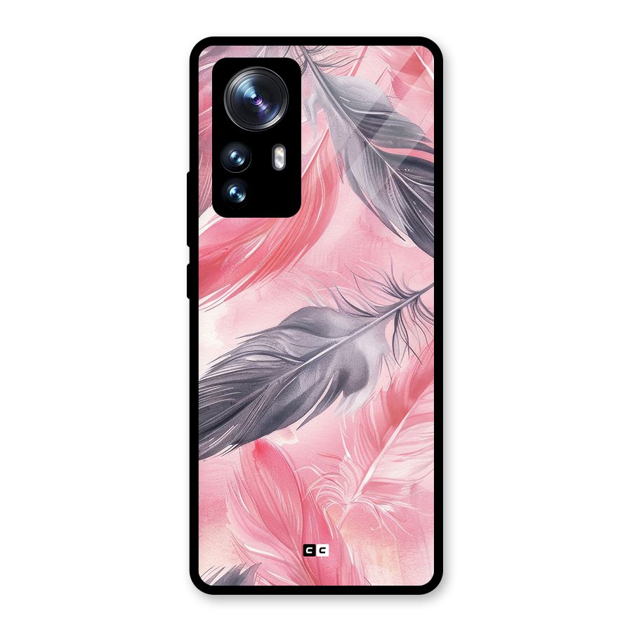 Lovely Feather Glass Back Case for Xiaomi 12 Pro