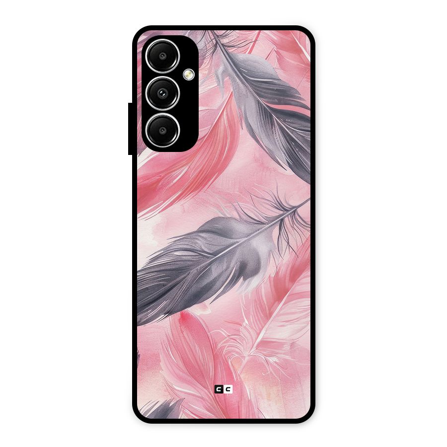 Lovely Feather Metal Back Case for Galaxy A05s