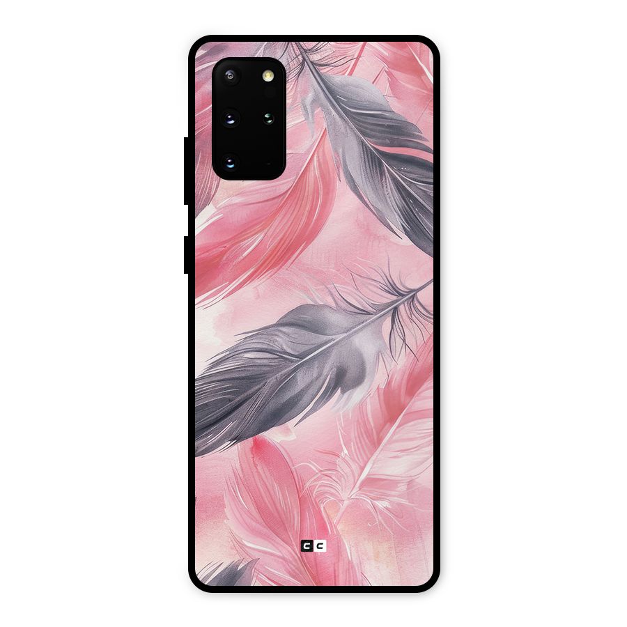 Lovely Feather Metal Back Case for Galaxy S20 Plus