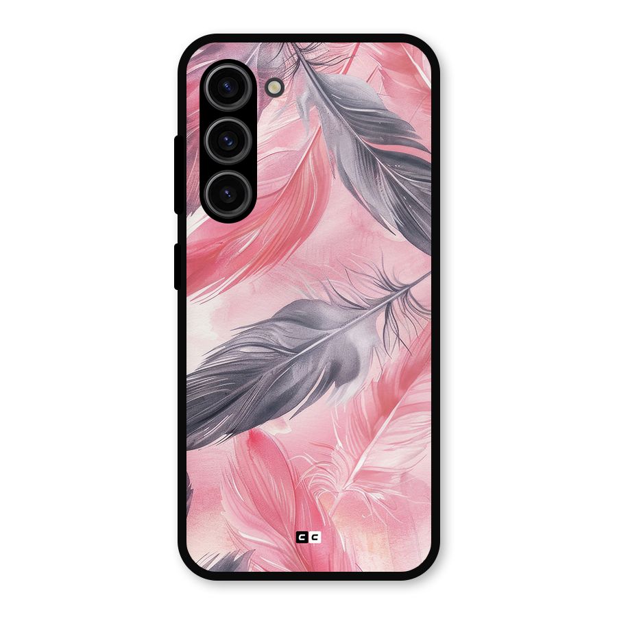 Lovely Feather Metal Back Case for Galaxy S23