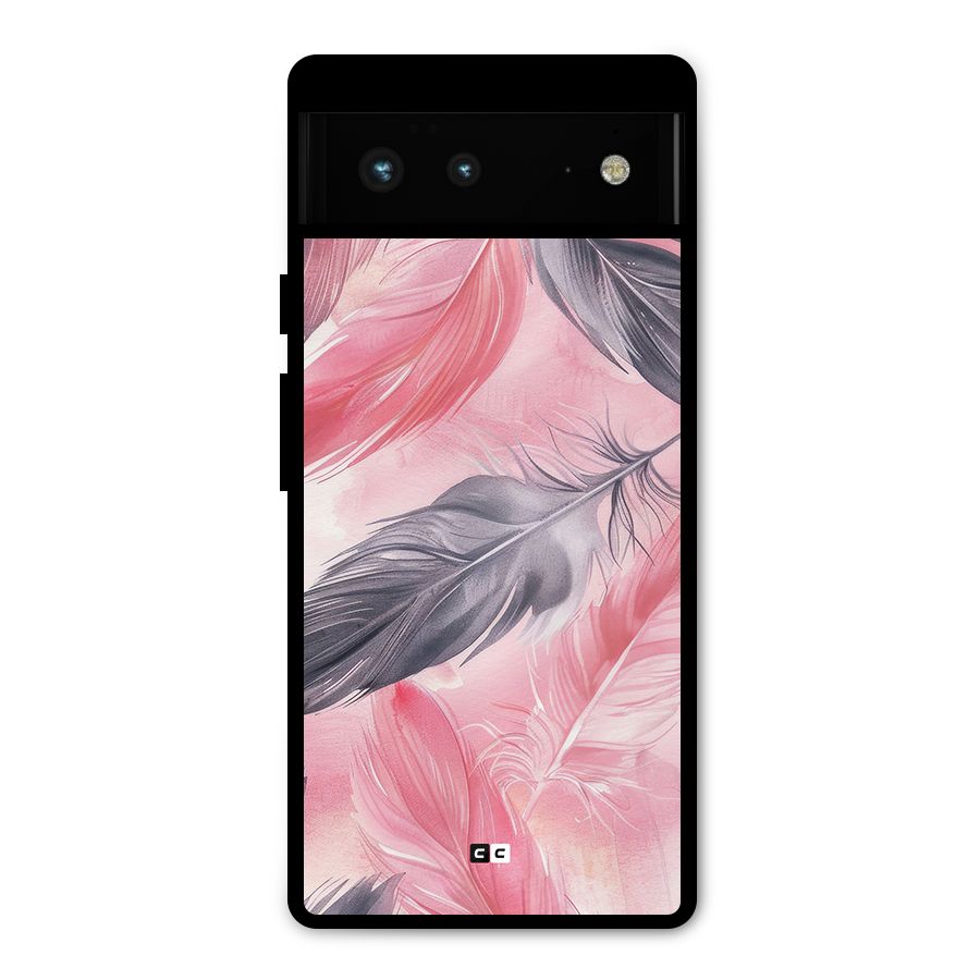 Lovely Feather Metal Back Case for Google Pixel 6