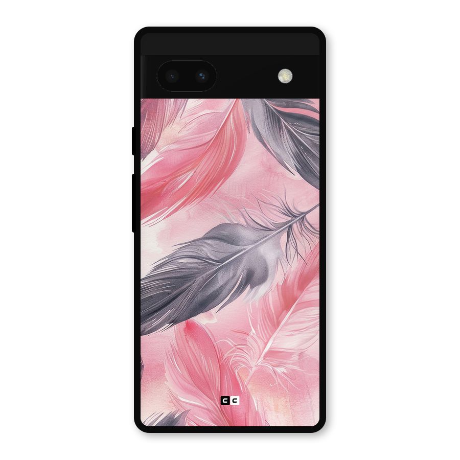 Lovely Feather Metal Back Case for Google Pixel 6a