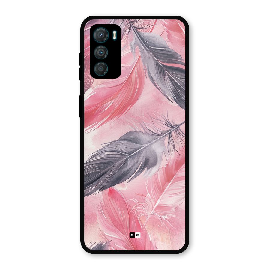 Lovely Feather Metal Back Case for Moto G42