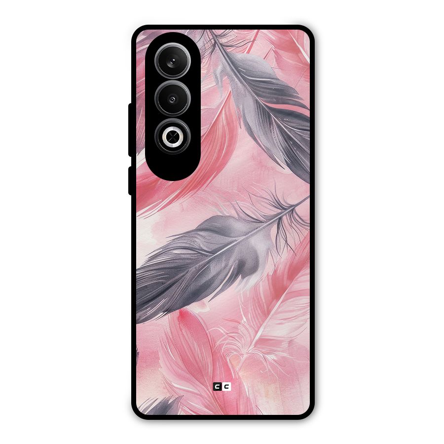 Lovely Feather Metal Back Case for OnePlus Nord CE4