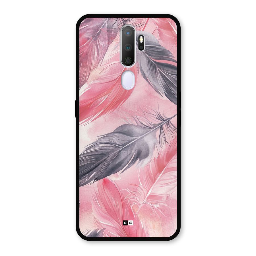 Lovely Feather Metal Back Case for Oppo A9 (2020)