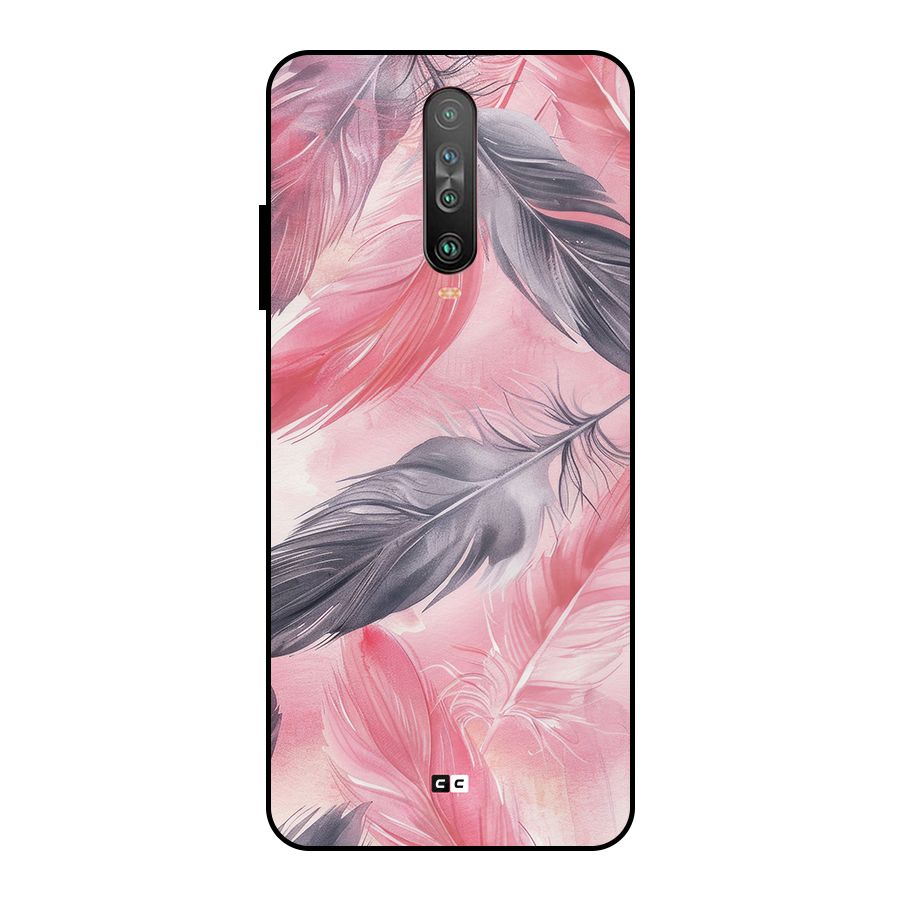 Lovely Feather Metal Back Case for Poco X2