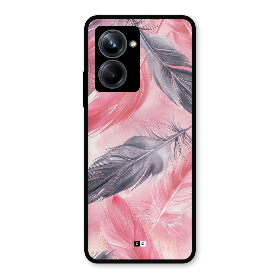 Lovely Feather Metal Back Case for Realme 10 Pro
