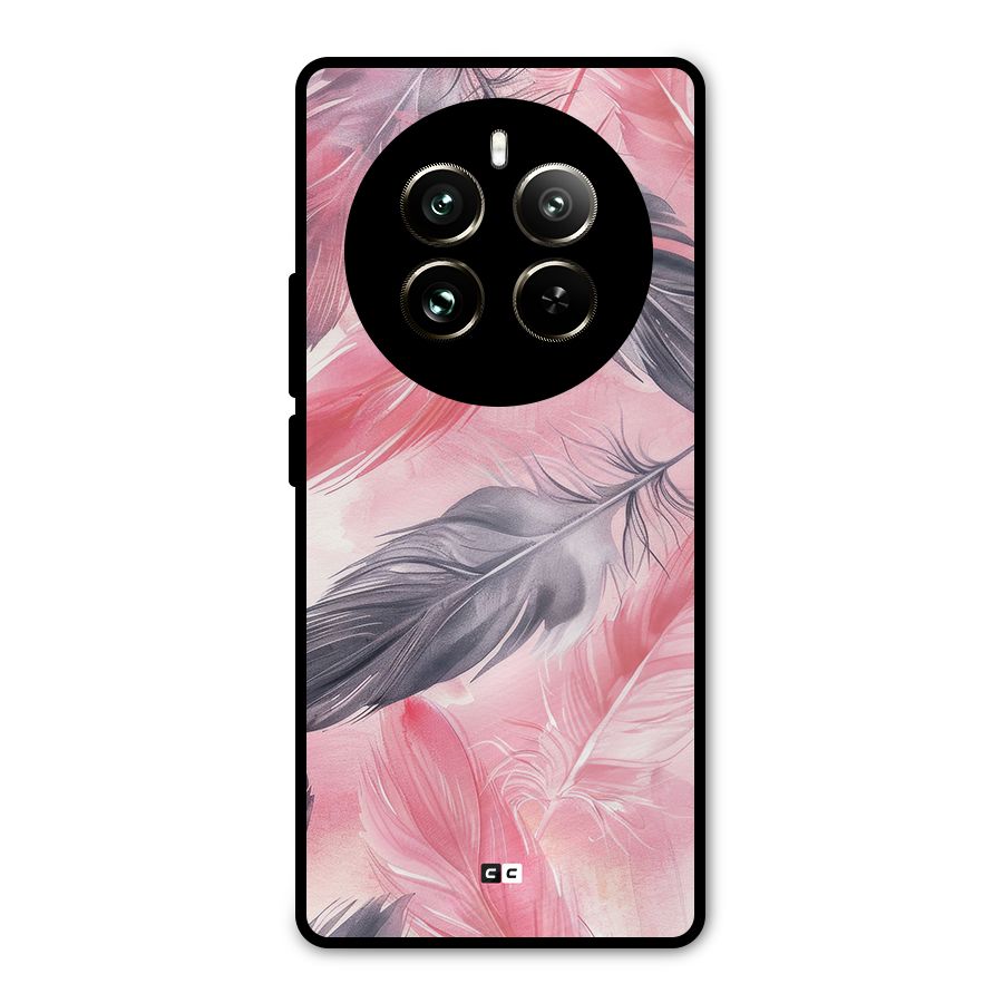 Lovely Feather Metal Back Case for Realme 12 Pro
