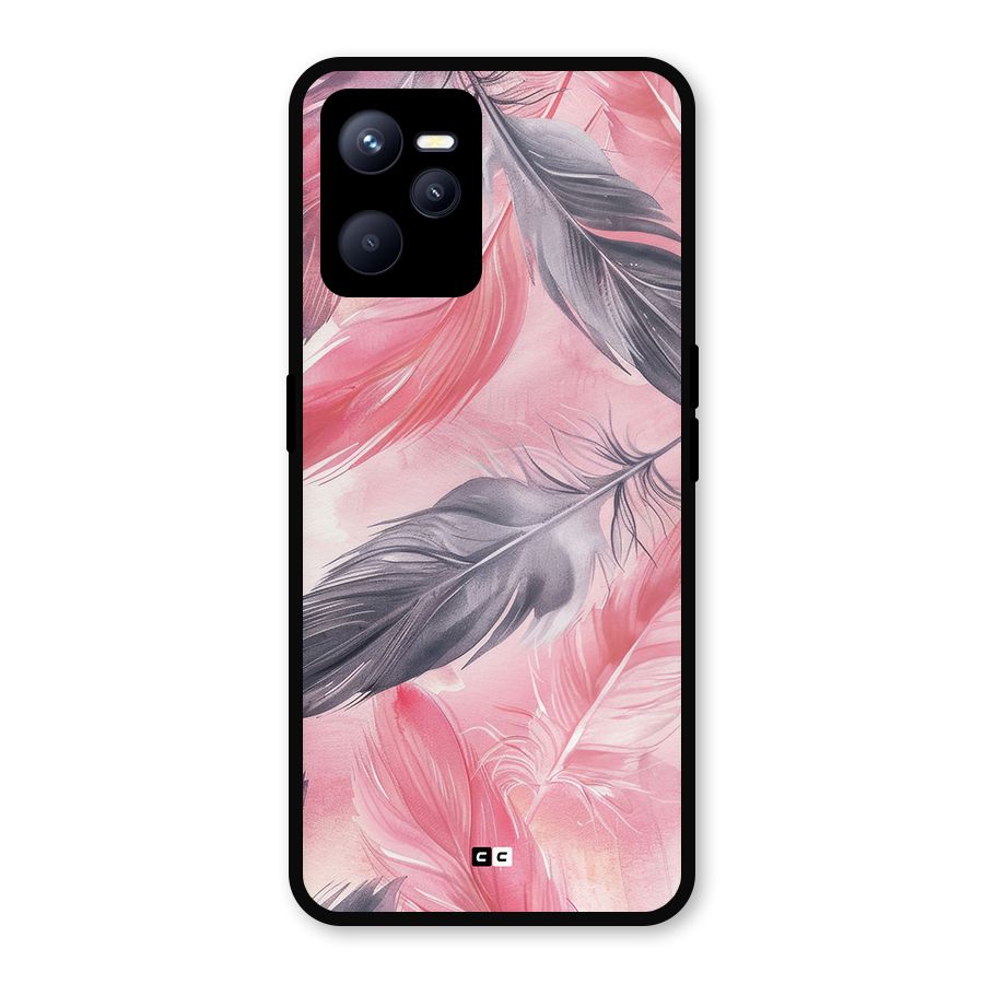 Lovely Feather Metal Back Case for Realme C35