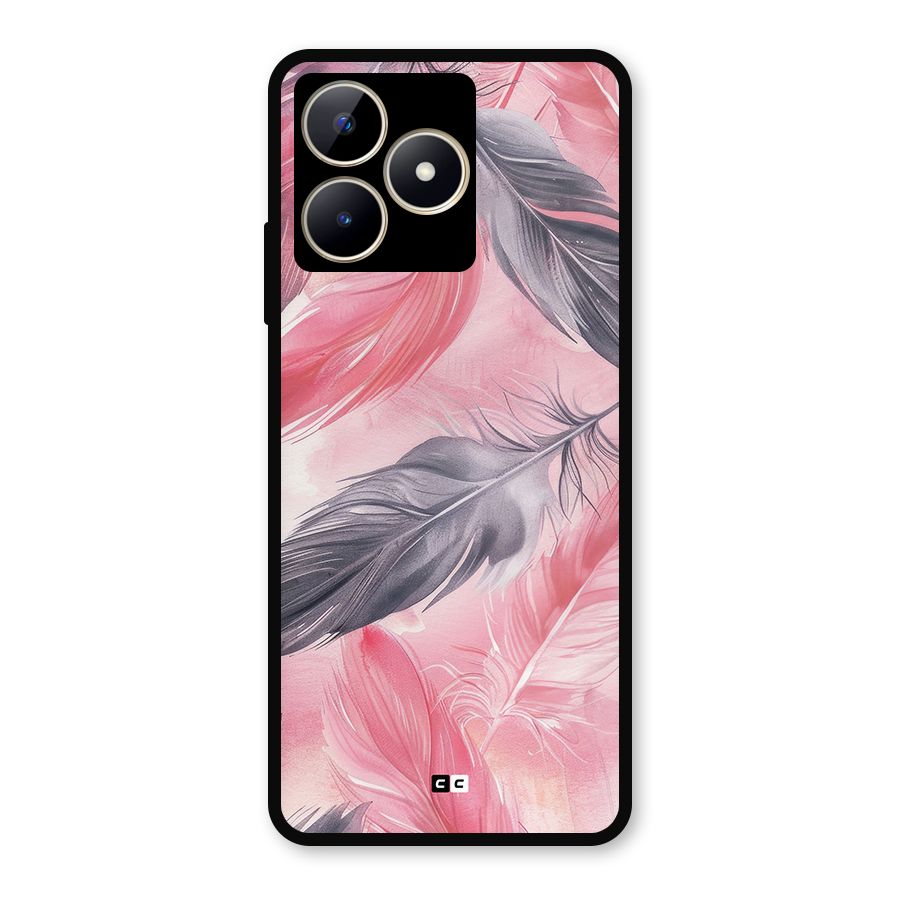 Lovely Feather Metal Back Case for Realme C53