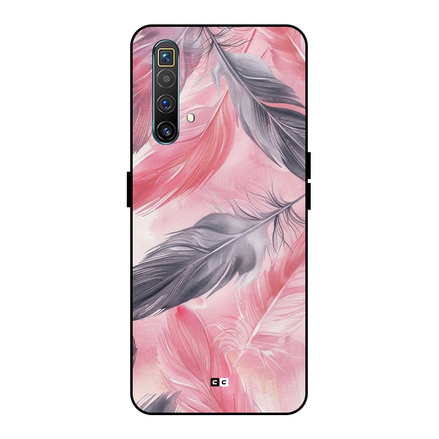 Lovely Feather Metal Back Case for Realme X3