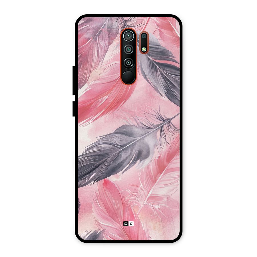 Lovely Feather Metal Back Case for Redmi 9 Prime