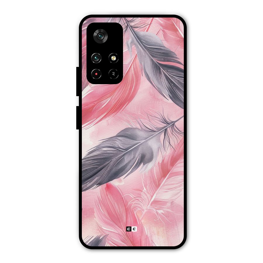 Lovely Feather Metal Back Case for Redmi Note 11T 5G