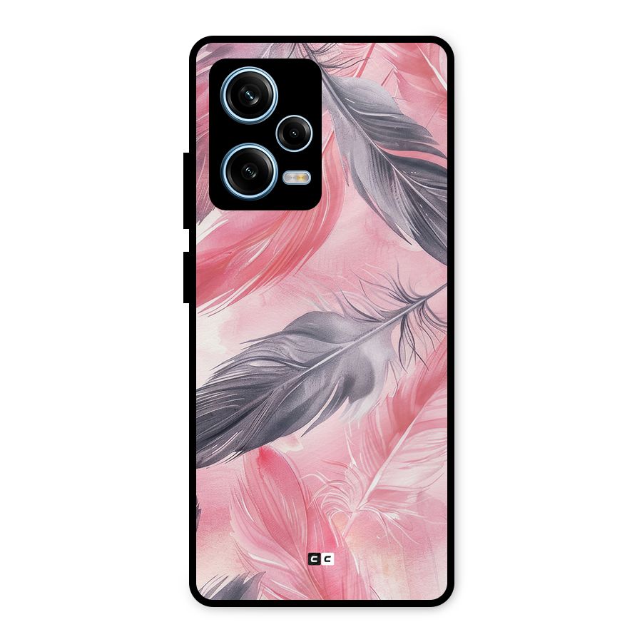 Lovely Feather Metal Back Case for Redmi Note 12 Pro