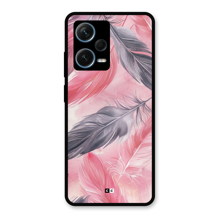 Lovely Feather Metal Back Case for Redmi Note 12 Pro Plus 5G