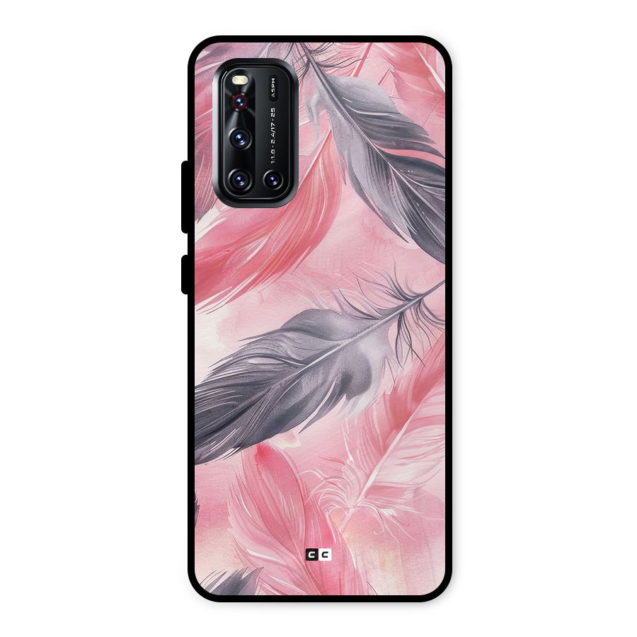 Lovely Feather Metal Back Case for Vivo V19
