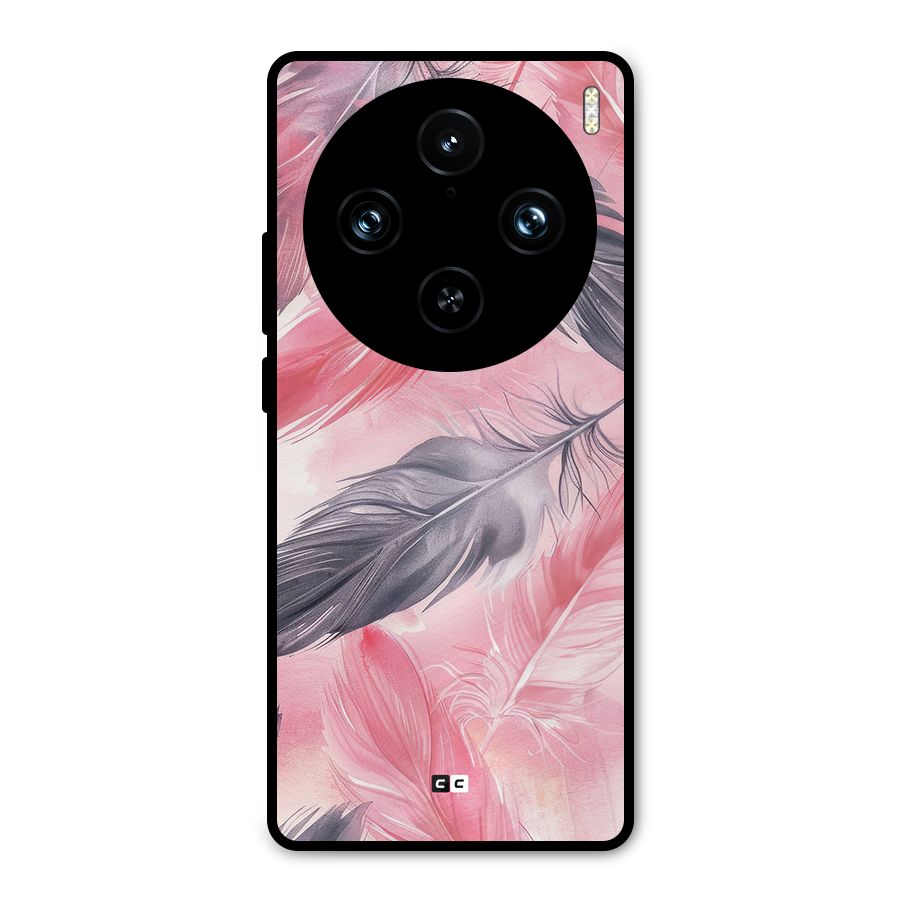 Lovely Feather Metal Back Case for Vivo X100 Pro