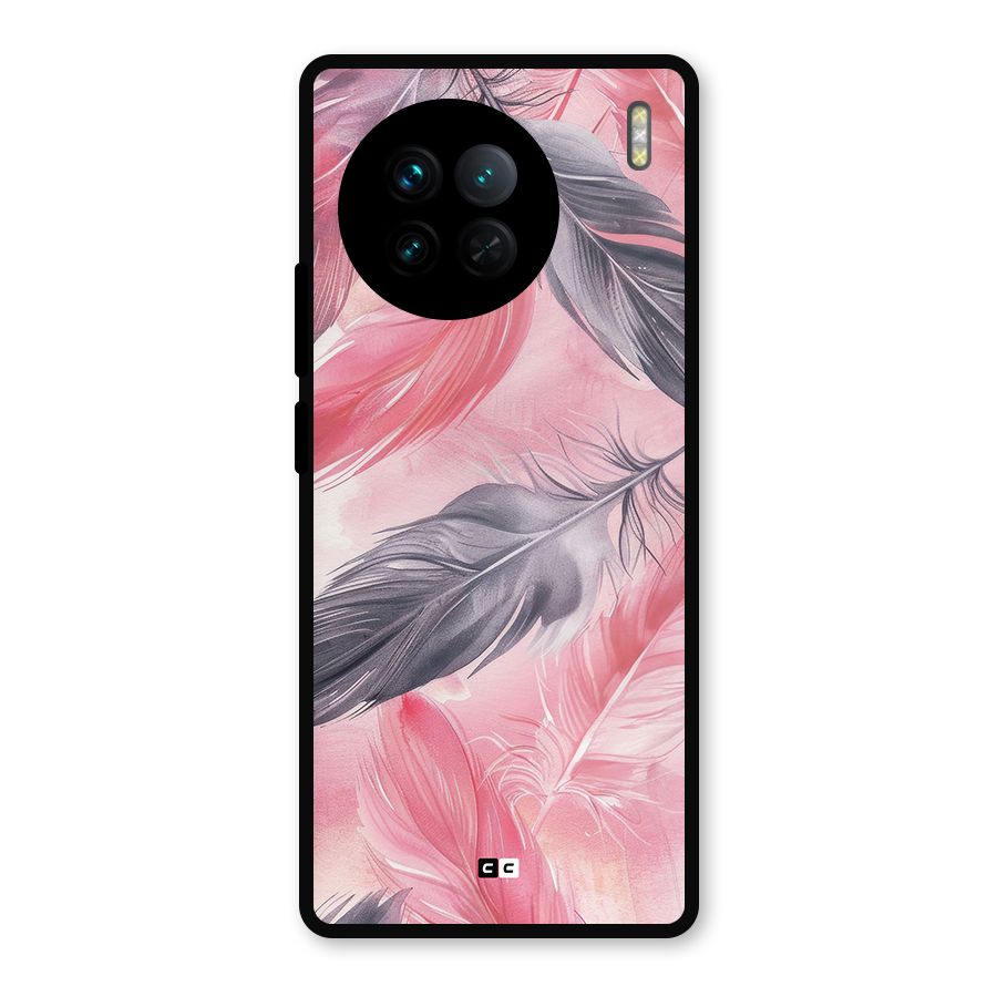 Lovely Feather Metal Back Case for Vivo X90