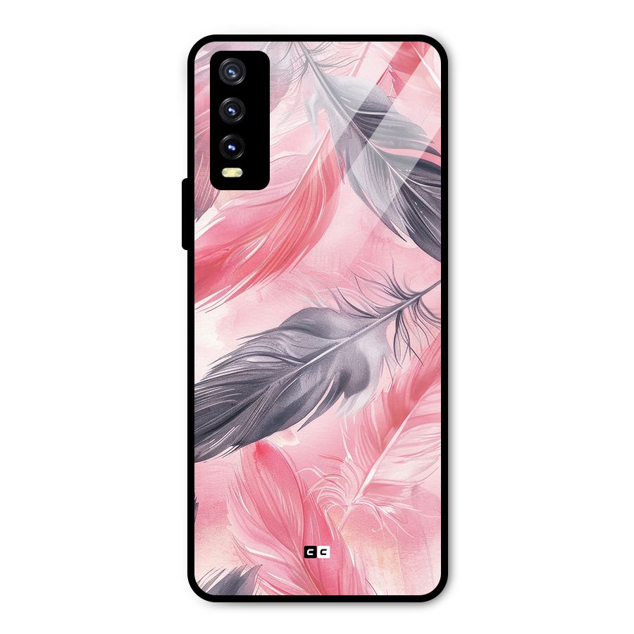 Lovely Feather Metal Back Case for Vivo Y20
