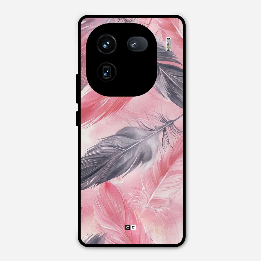Lovely Feather Metal Back Case for iQOO 12