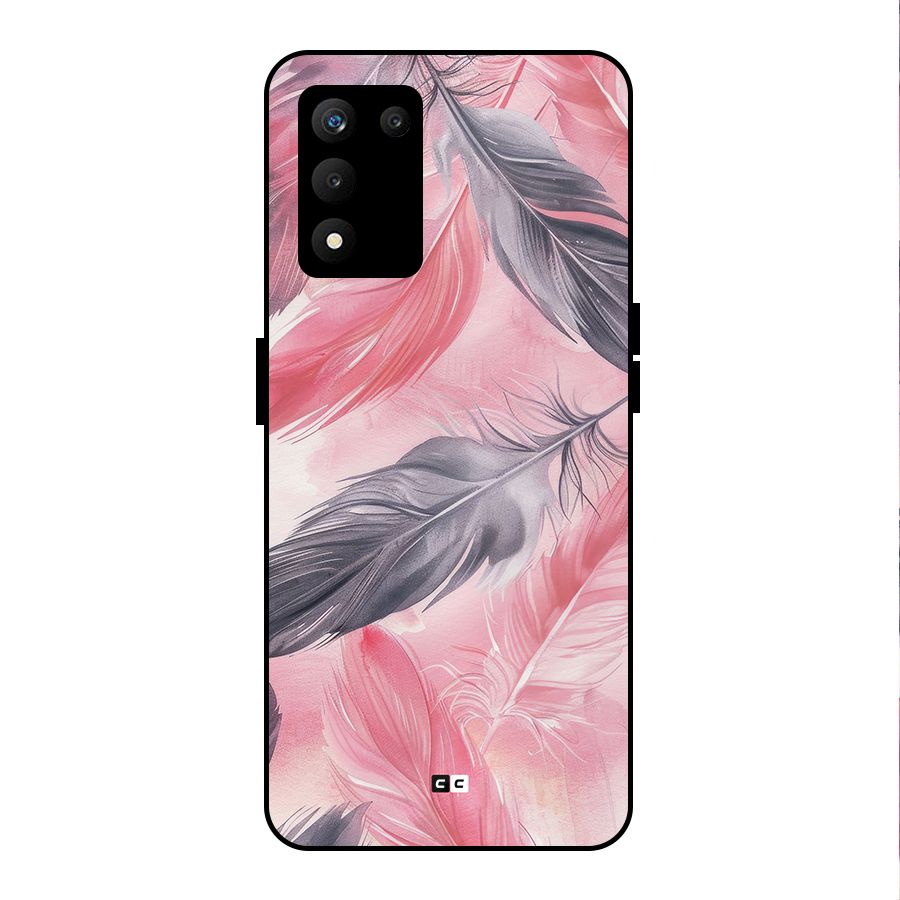 Lovely Feather Metal Back Case for realme 9 5G SE