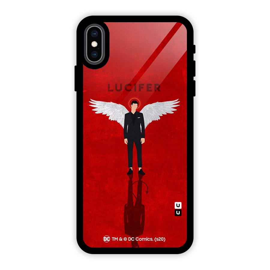 Lucifer Archangel Shadow Glass Back Case for iPhone XS Max