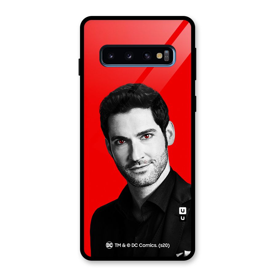 Lucifer Devil Smile Glass Back Case for Galaxy S10