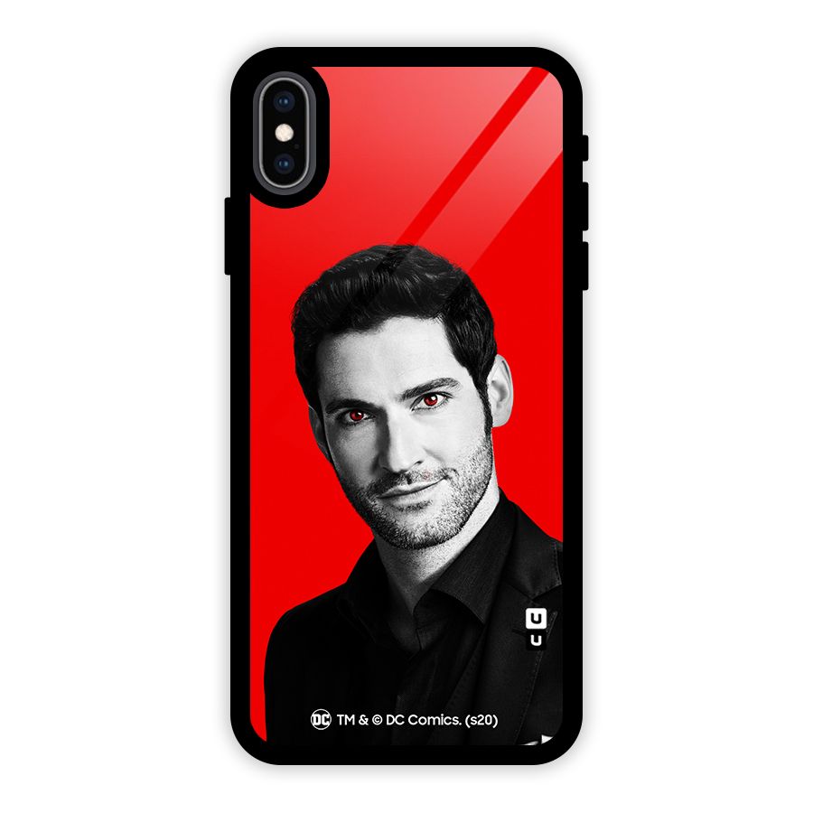 Lucifer Devil Smile Glass Back Case for iPhone XS Max