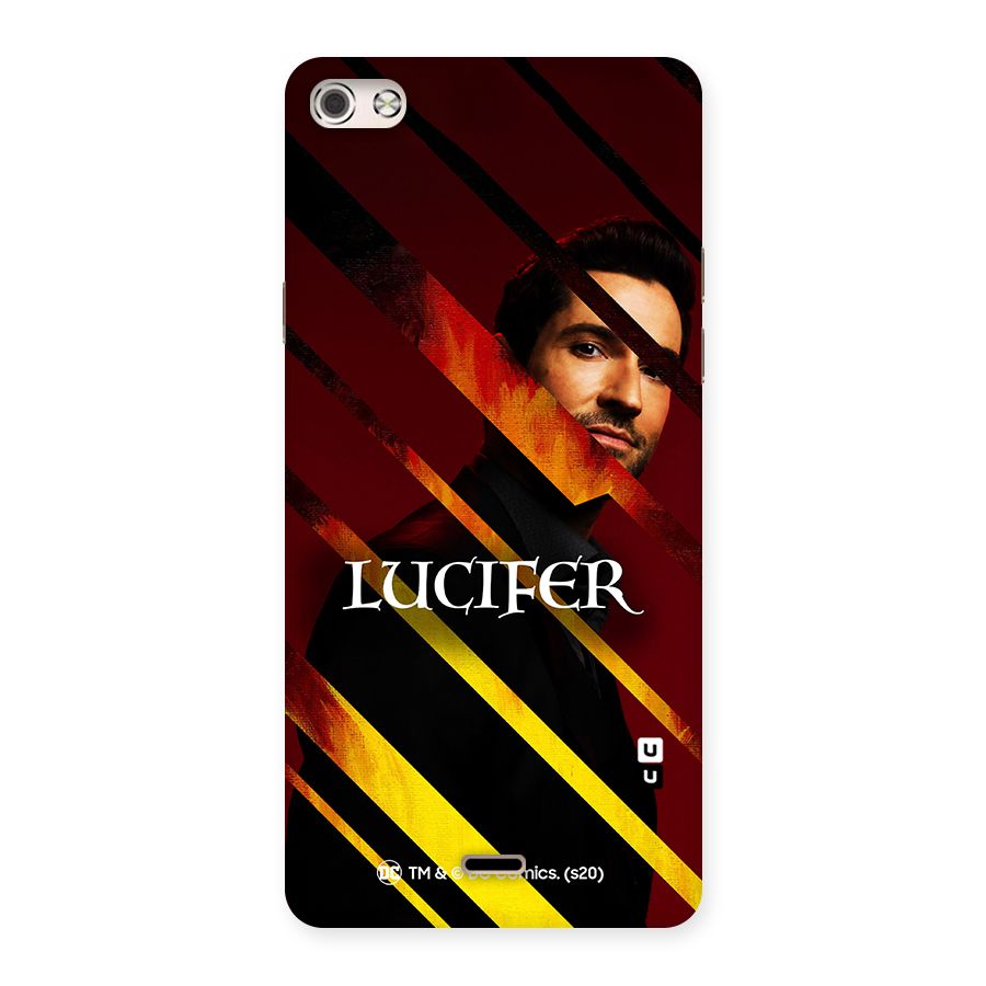 Lucifer Hell Stripes Back Case for Micromax Canvas Silver 5
