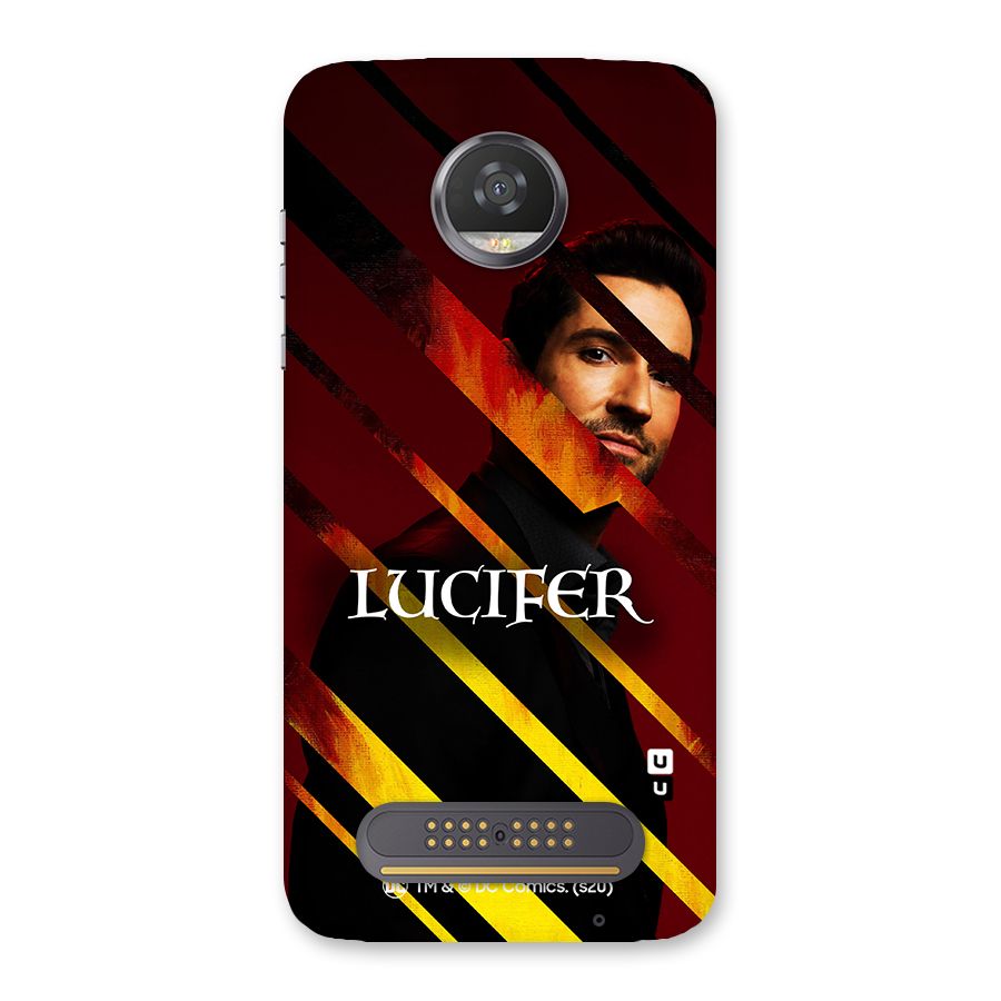 Lucifer Hell Stripes Back Case for Moto Z2 Play
