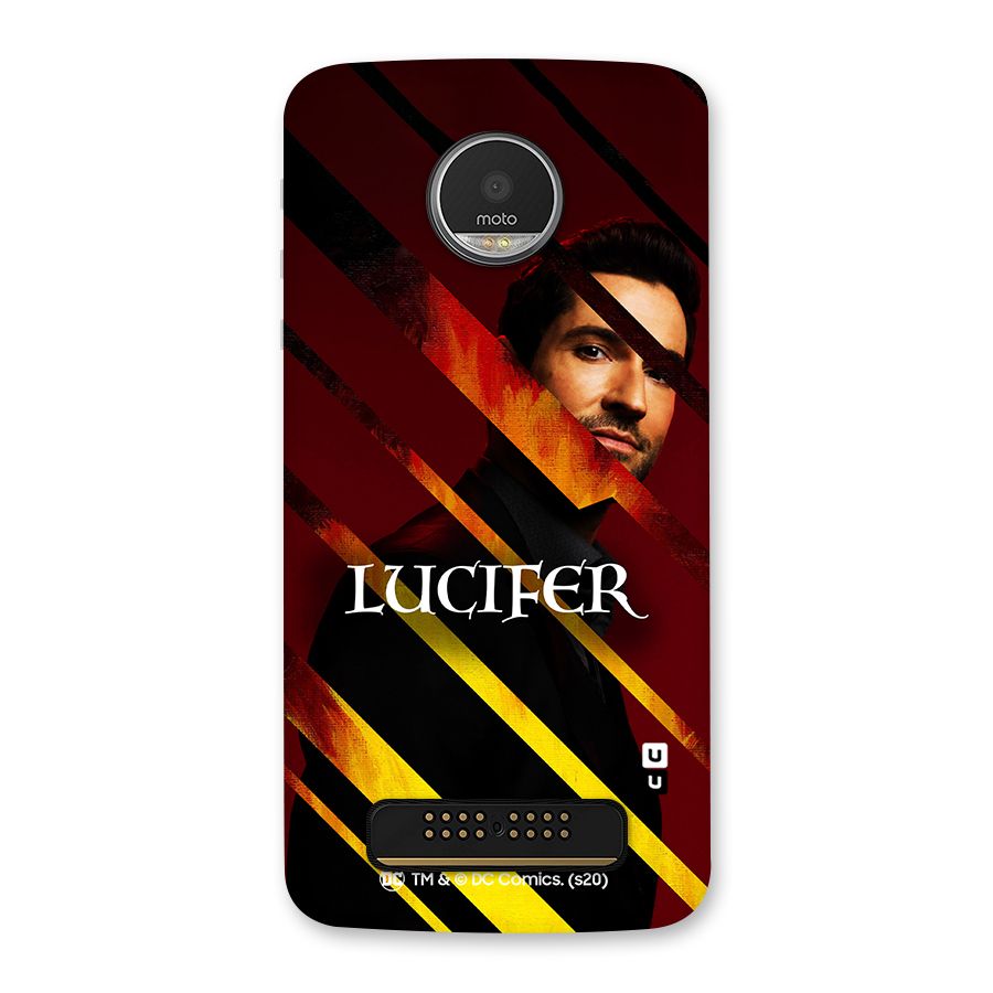 Lucifer Hell Stripes Back Case for Moto Z Play