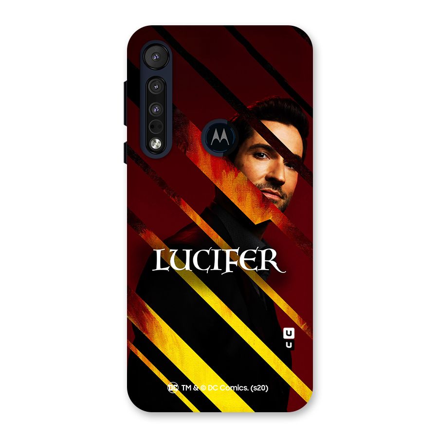 Lucifer Hell Stripes Back Case for Motorola One Macro