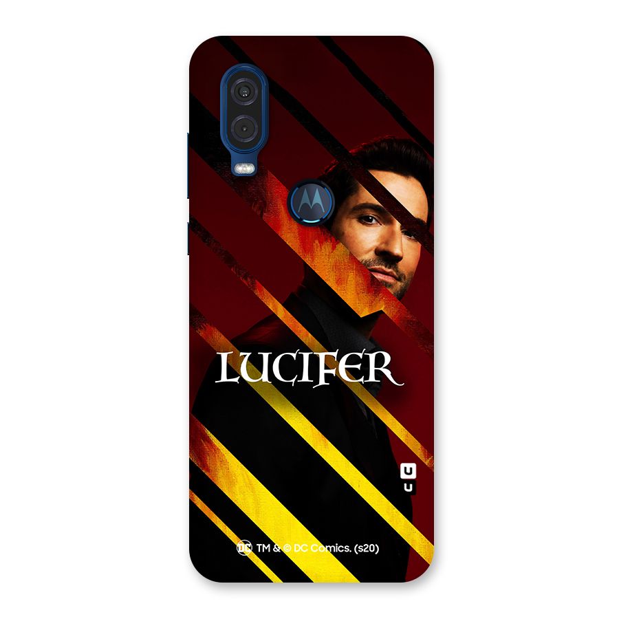 Lucifer Hell Stripes Back Case for Motorola One Vision