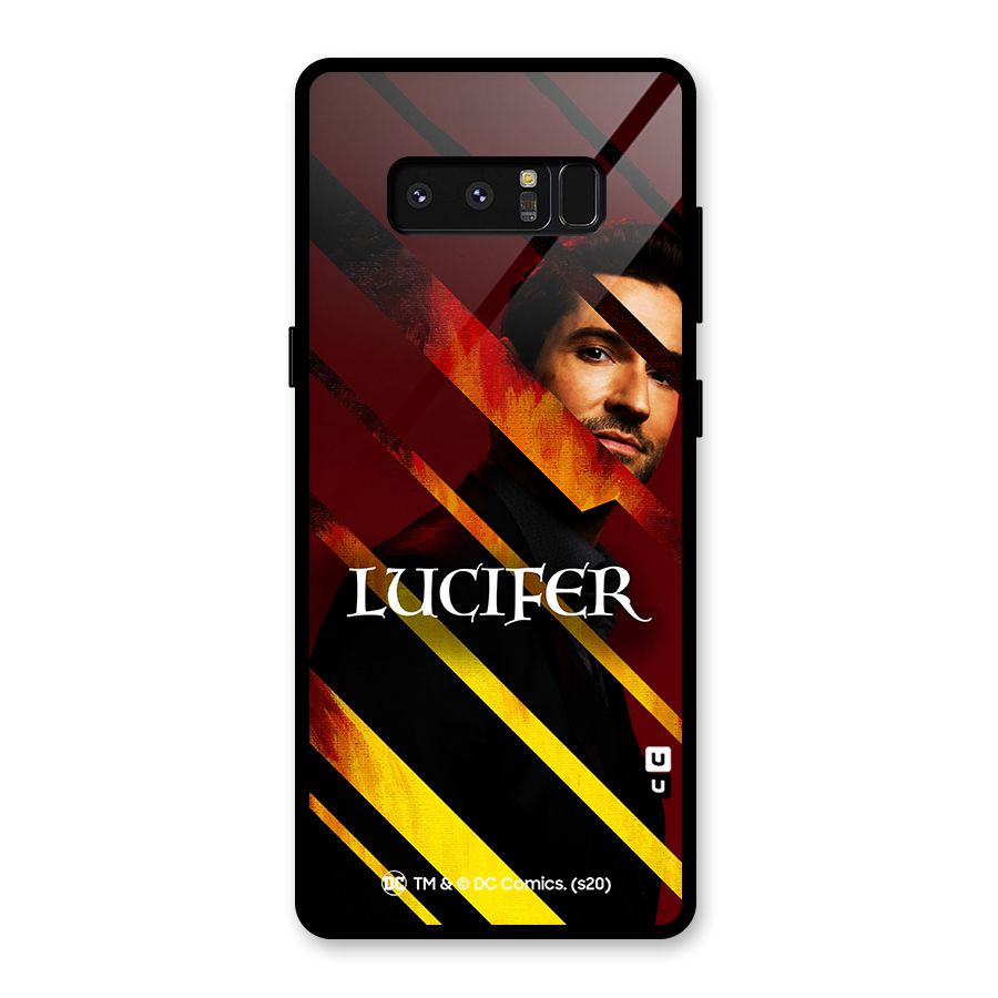 Lucifer Hell Stripes Glass Back Case for Galaxy Note 8