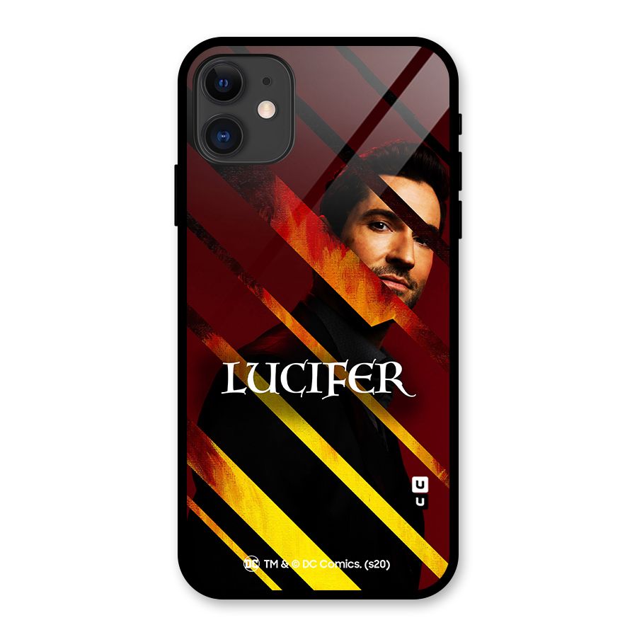 Lucifer Hell Stripes Glass Back Case for iPhone 11