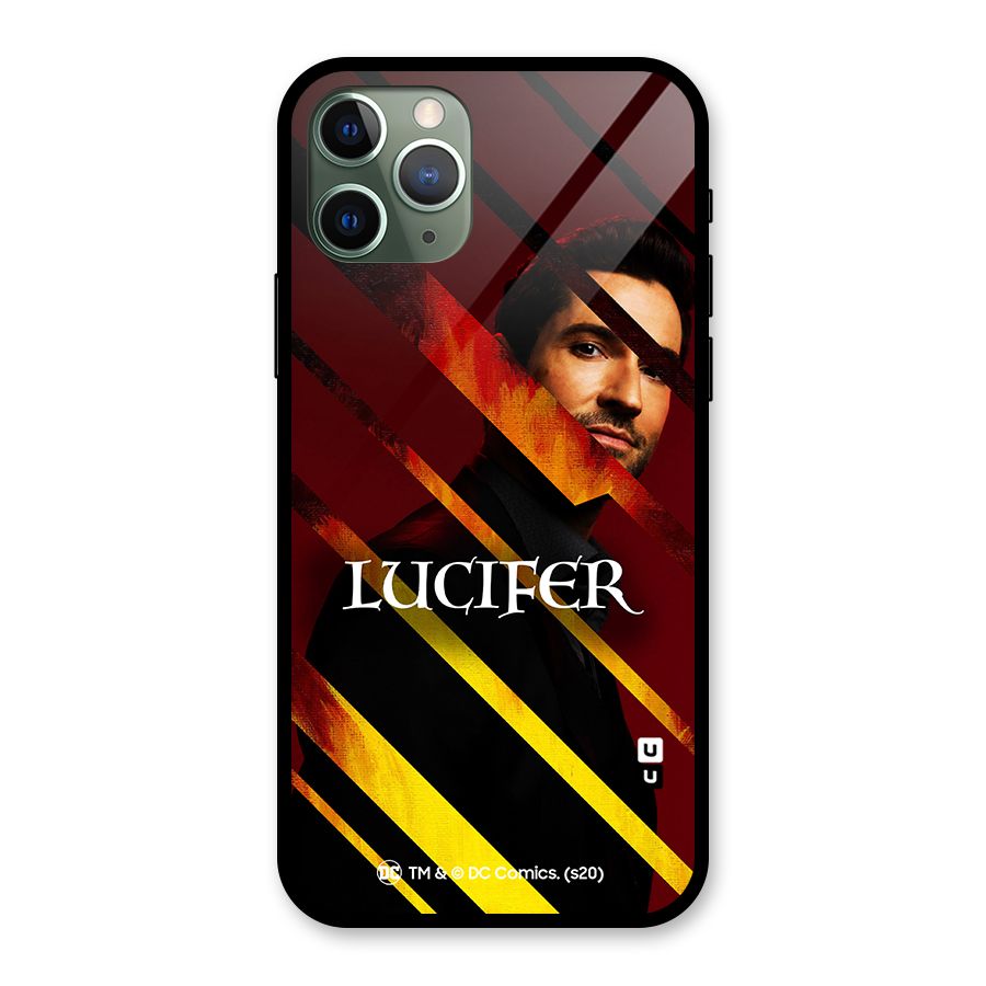 Lucifer Hell Stripes Glass Back Case for iPhone 11 Pro