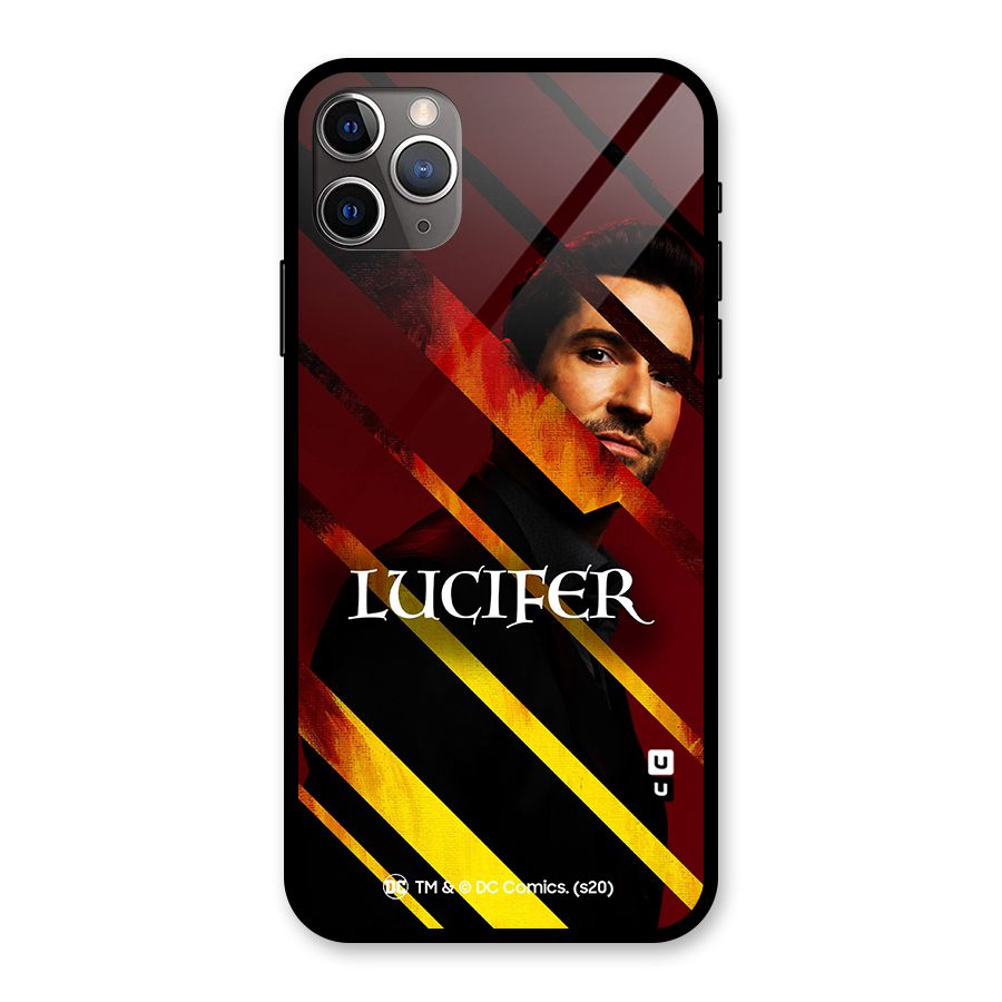 Lucifer Hell Stripes Glass Back Case for iPhone 11 Pro Max