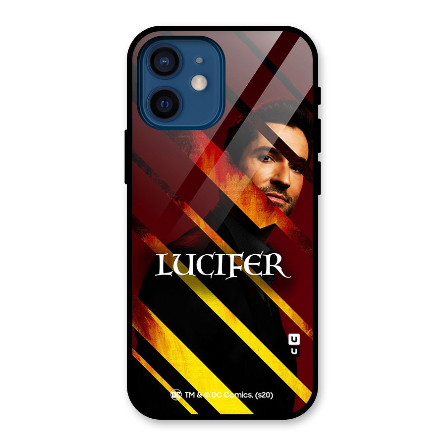 Lucifer Hell Stripes Glass Back Case for iPhone 12 Mini