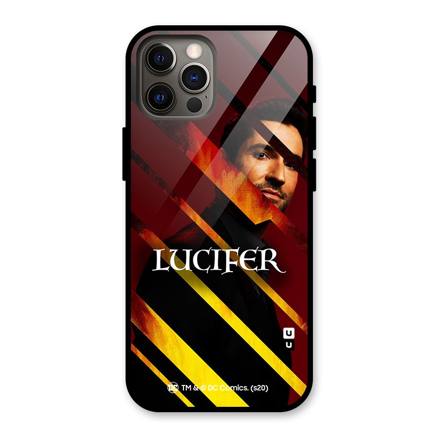 Lucifer Hell Stripes Glass Back Case for iPhone 12 Pro