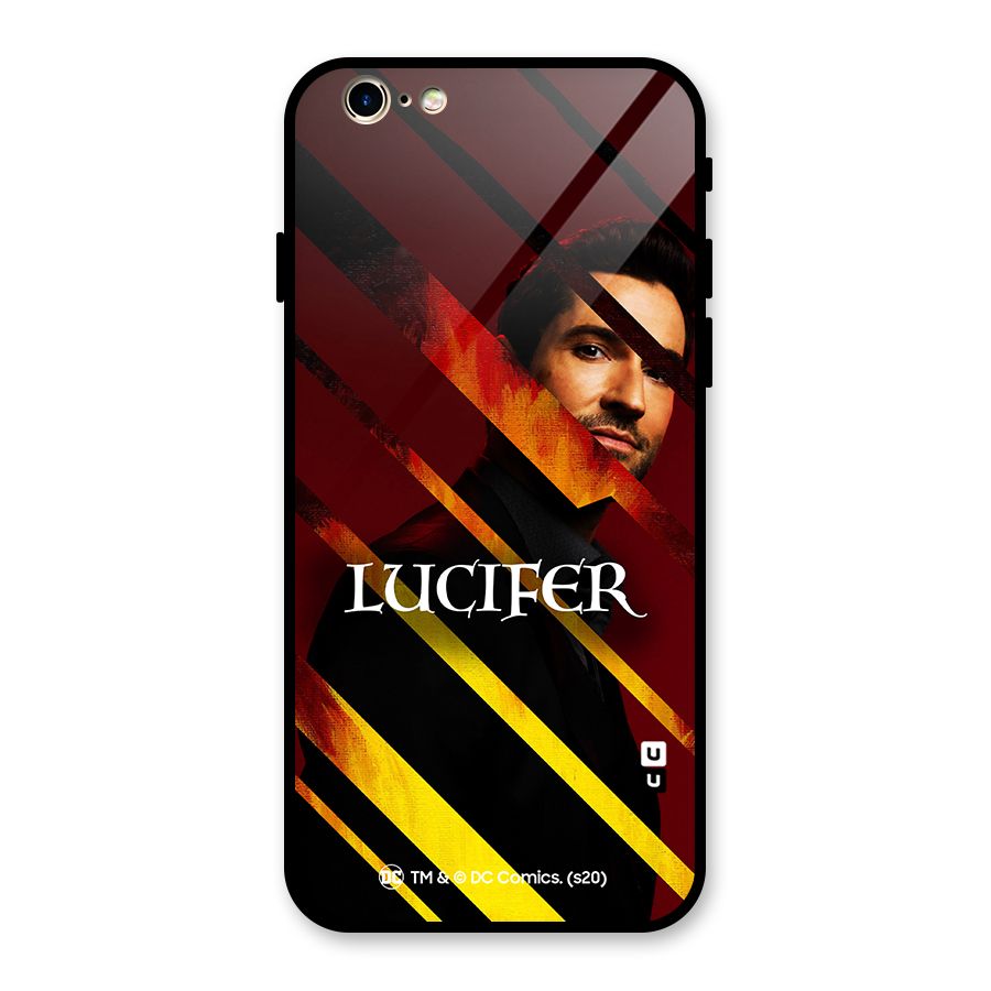 Lucifer Hell Stripes Glass Back Case for iPhone 6 6S