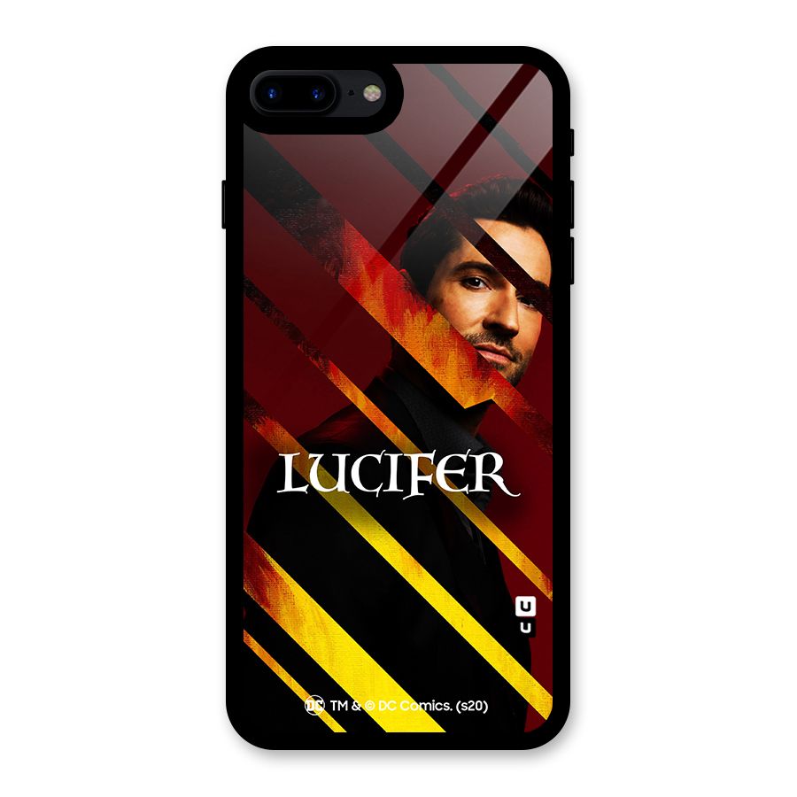 Lucifer Hell Stripes Glass Back Case for iPhone 8 Plus