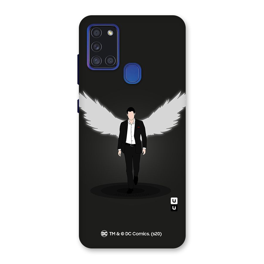 Lucifer Minimalistic Archangel Art Back Case for Galaxy A21s