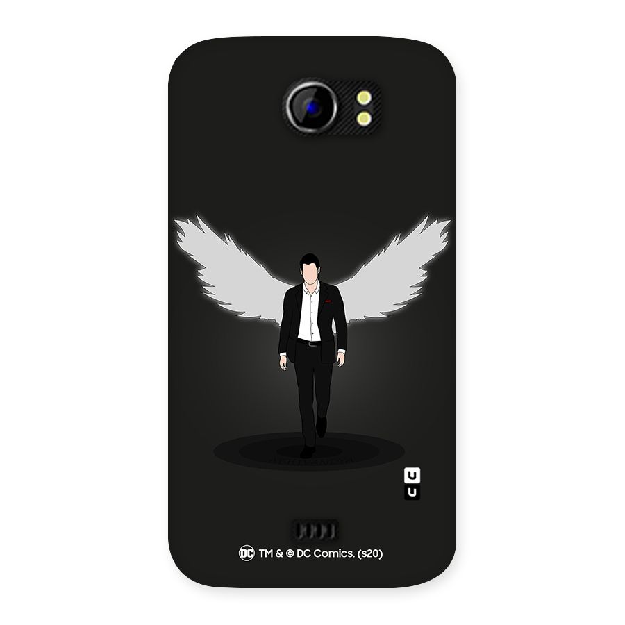 Lucifer Minimalistic Archangel Art Back Case for Micromax Canvas 2 A110